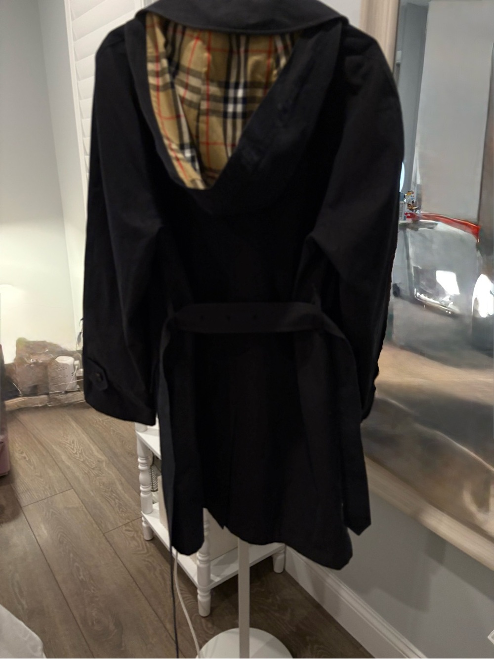 Burberry Black Belted Trench Coat - Picture 10 of 13